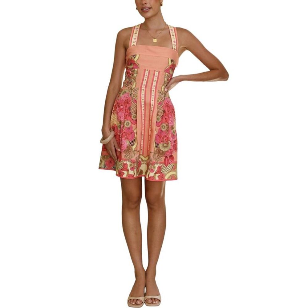 Esea Womens  Linen-Blend Mini Dress